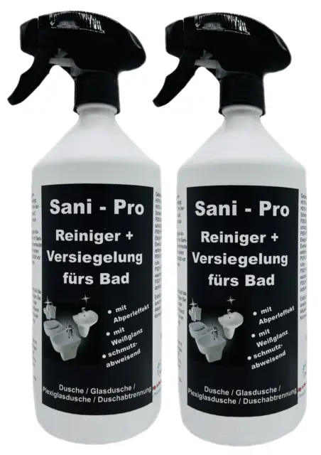 2x 1 L Sani - Pro Sanitär Badreiniger Nanoversiegelung Oberflächenschutz Nano