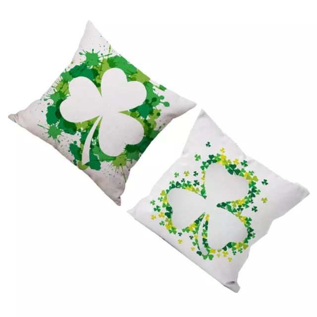 2 piezas funda de almohada para decoración de día cojín sofá Saint Patricks