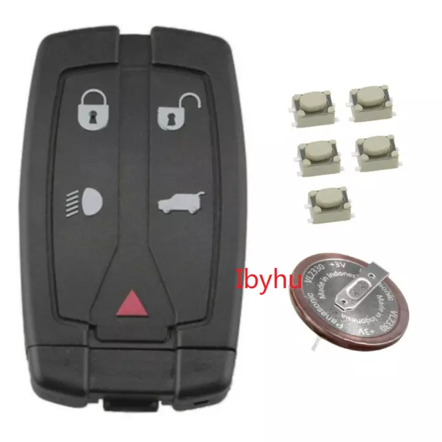 5 Button For Land Rover Freelander 2 Remote Key Fob Case Repair Battery Fix Kit