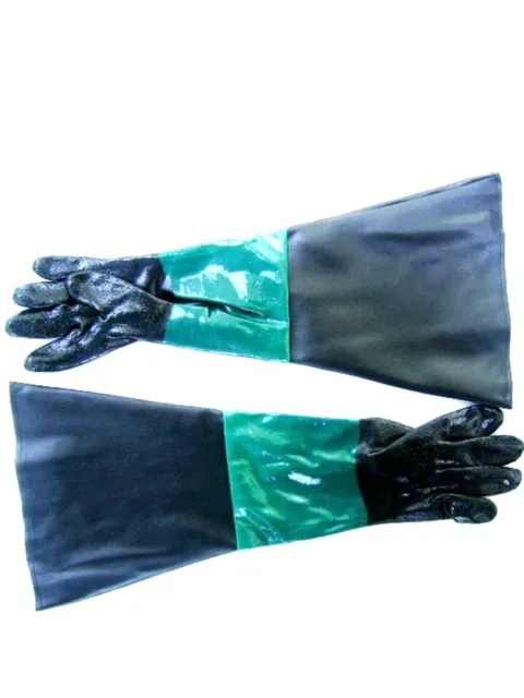 Par de Guantes Chorro de Arena 61cm Para Arena Microporosa Cabina Desde