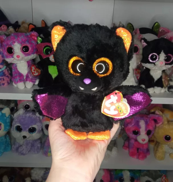 Rare Ty beanie Boo Raven The bat Halloween Claire's Exclusive 6" Soft Toy