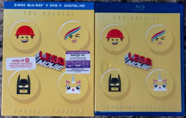 The LEGO Movie Blu-ray DVD 3-Disc Set Special Edition Target Exclus w Slipcover