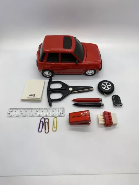 1986 Sanrio Mid Fielder Red Stationary Car Office Desk Stapler Ruler Pen Eraser