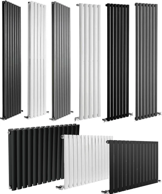 DESIGNER COLUMN RADIATORS, Vertical and Horizontal - White, Black or Anthracite £116.75 ...
