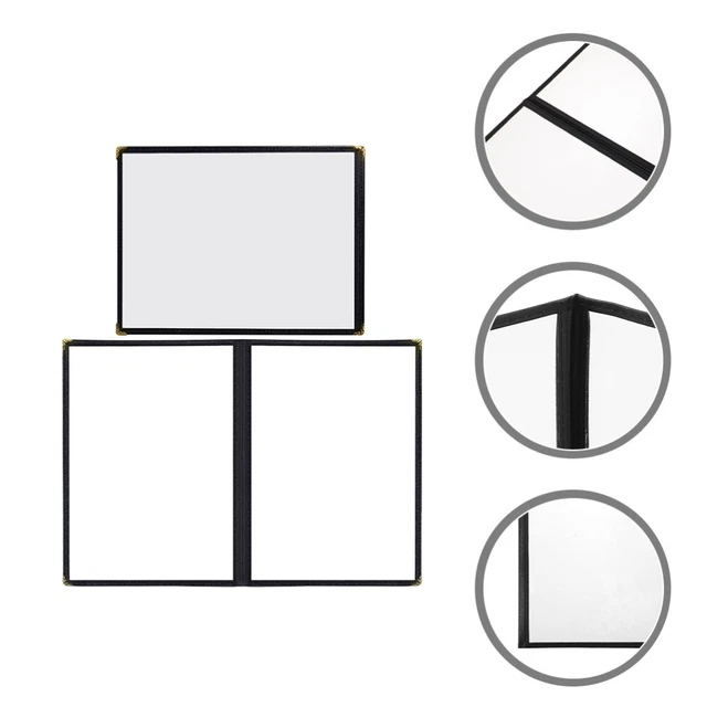 2 Pcs Recipe Folder Pvc Menu Holder Cover Transparent Awards Covers Book