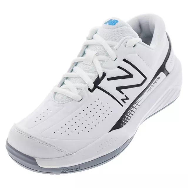 NEW BALANCE MEN`S 696v5 2E Width Tennis Shoes White and Black $74.95 ...