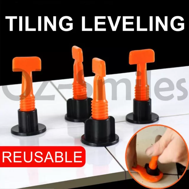 Tile Leveling System Clips Levelling Spacer Tiling Tool Floor Wall 50-200 PCS