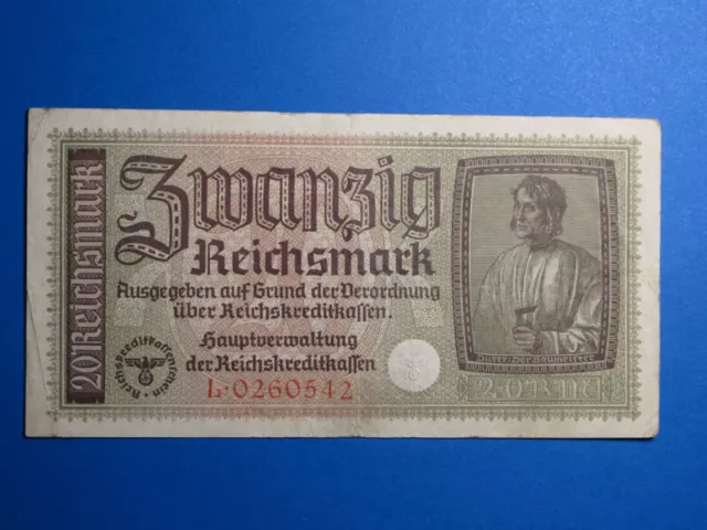 Germany Third Reich 20 Reichsmark Banknote