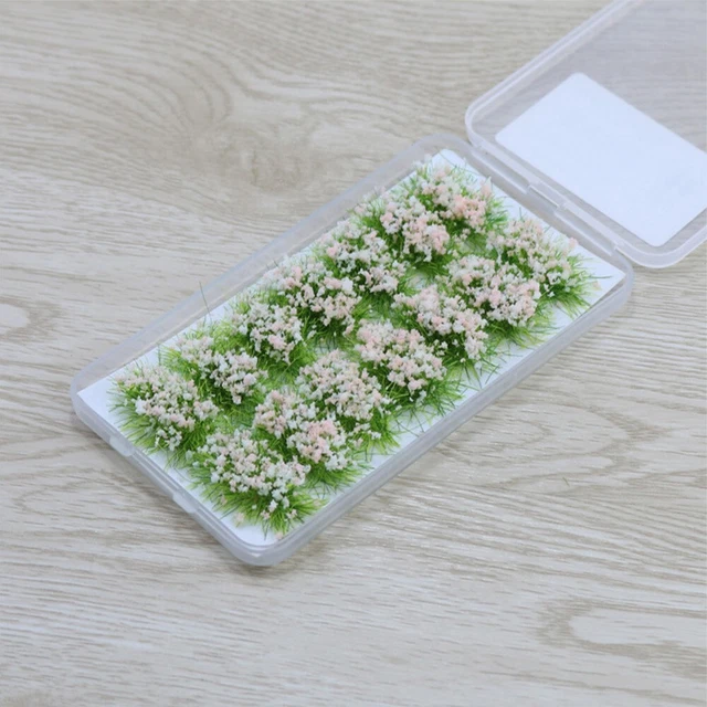 Objet Miniature Cayway 120 PCS Modèle Arbres Gazon Lichen Pour Feuillage, 4 Couleur Touffe D 'herbe Statique Herbe Artificielle Modèle, Artificielles Mousse Pour Le Chemin De Fer De Paysage De Train Décor