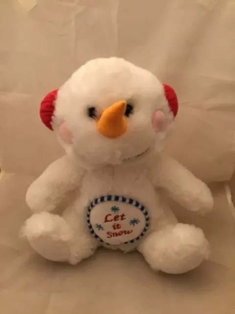 Homerbest Plush White Stuffed Snowman Animal 12"  Let it Snow Christmas