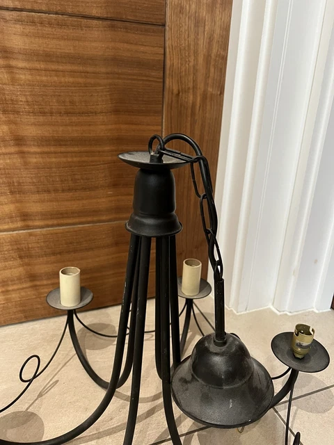 6 bulb ceiling light Chandelier Black 3