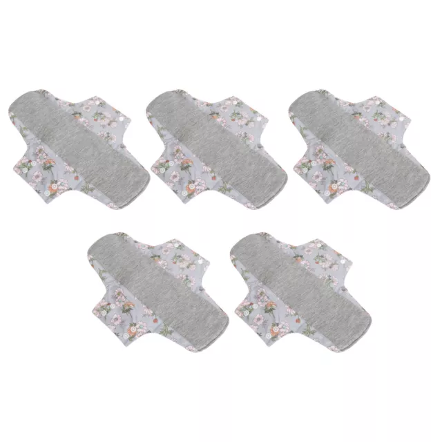 5pcs Washable Sanitary Pads Leak Proof Highly Absorbent Pure Cotton Reusable PSG