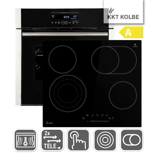 Cuisinière: 60cm Four encastrable EB8016ED + 59cm Plaque Eletrique CH85903RL