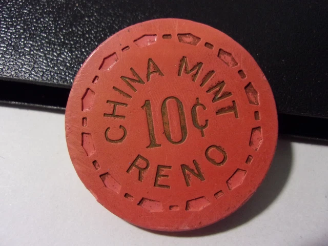 CHINA MINT HOTEL CASINO 10¢ hotel casino gaming poker chip - Reno, NV