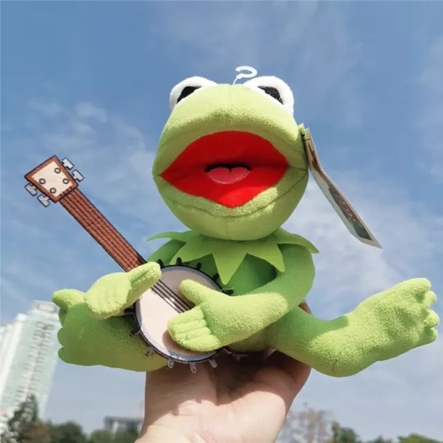 DISNEY KERMIT MUPPETS Kermit the Frog with Guitar Toy plush 18cm Gift ...