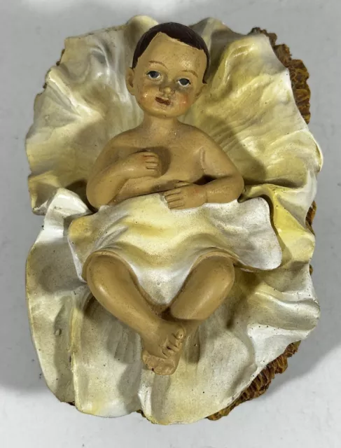 Member's Mark 4" REMOVABLE  BABY JESUS in MANGER 2-Piece Nativity Replacement