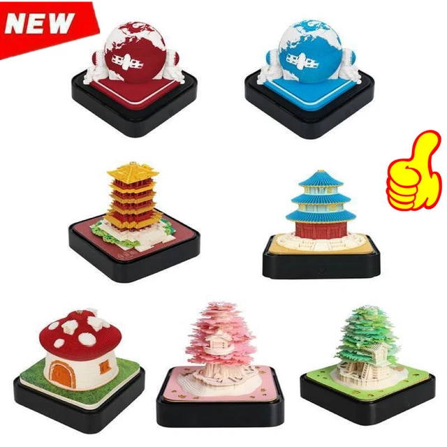 2024 Desk Calendar 3D Paper Art Notepad With LED Light - HOT SALE