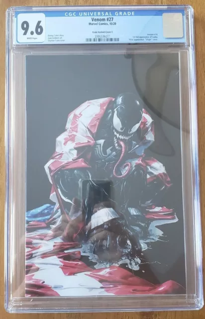 Venom #27, Clayton Crain Black Virgin Variant, CGC 9.6 NM+, 1st App. Codex.