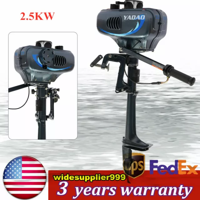 YADAO 3.5HP Outboard Motor 2Stroke Boat Strong Engine w/Air Cooling System USA