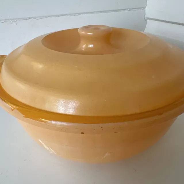 Vintage Agee Pyrex  Round Casserole Dish Base & Lid 3