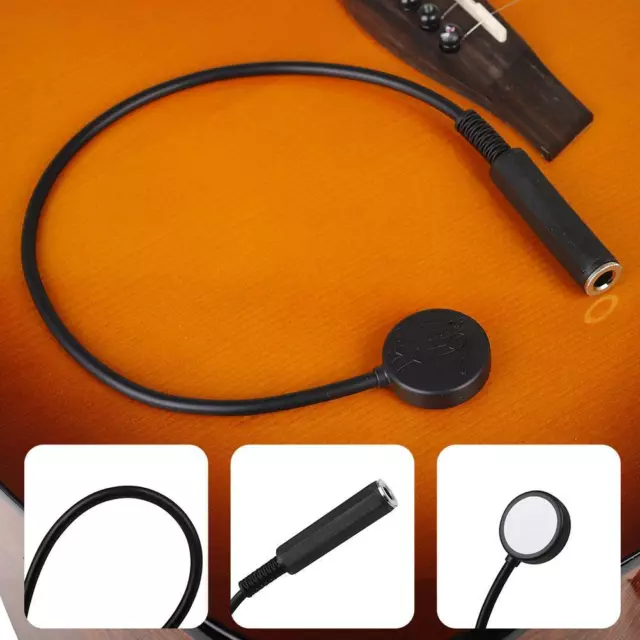 Acoustic Guitar Pickup Transducer Stick On Ukulele Violin StRings InstrumentU P8 2