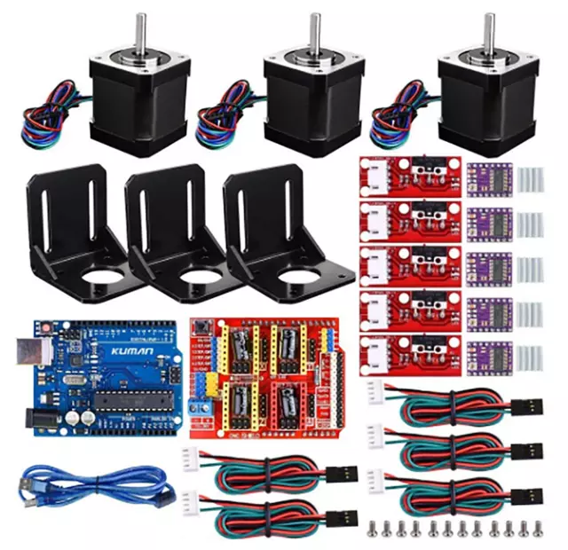 CNC Stepper Motor Kits, Nema17 Schrittmotor, A4988 Uno R3, Shield, 3D Drucker