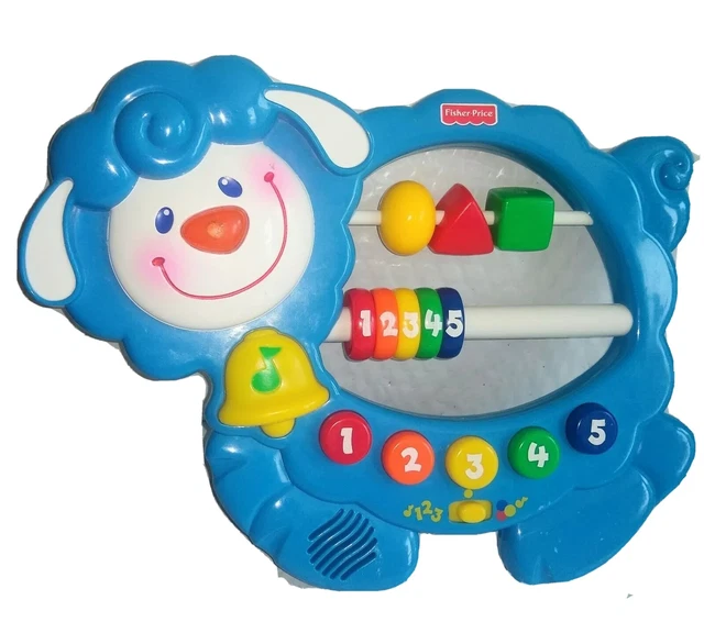 FISHER PRICE BABY Smartronics SING 'N COUNT SHEEP 1999 Blue #s Shapes ...