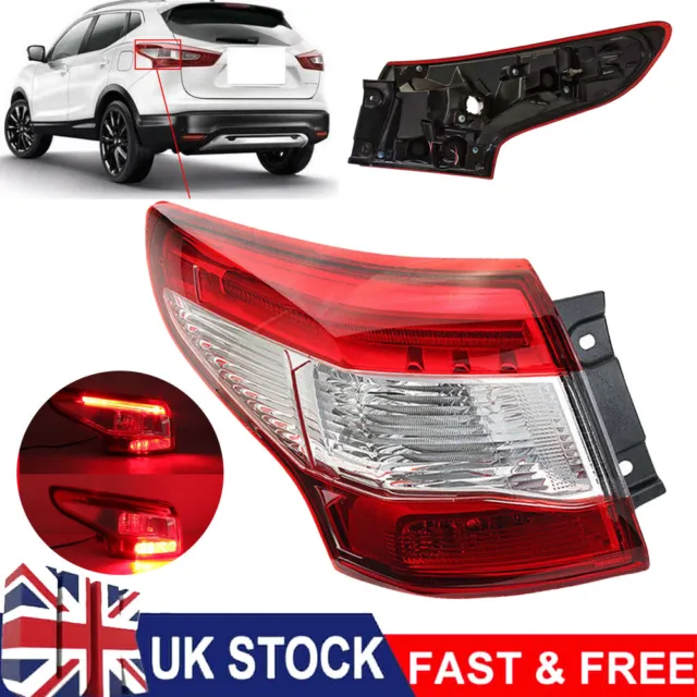 Left N/S Outer Rear Tail Light Brake Lamp For Nissan Qashqai MK2 J11 2014-2016