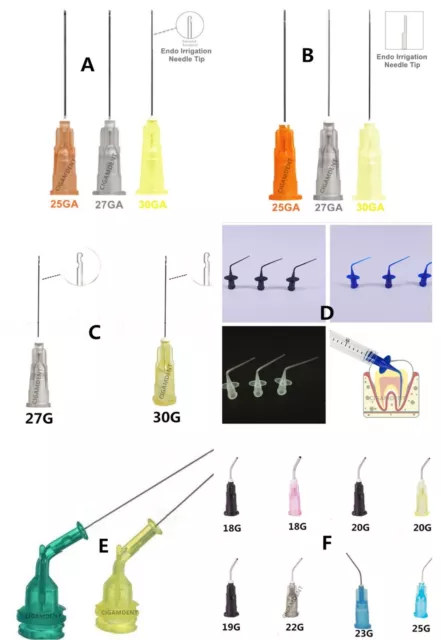 Dental Endo Irrigation Needle Syringe Tips Disposable Irrigator Tip 0.25/0.35mm