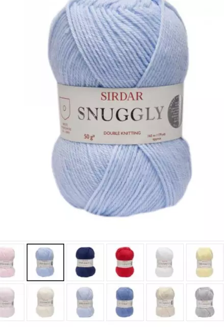 Sirdar Snuggly DK Acrylic Nylon Blend Soft Baby yarn 8 PLY Variety of colours