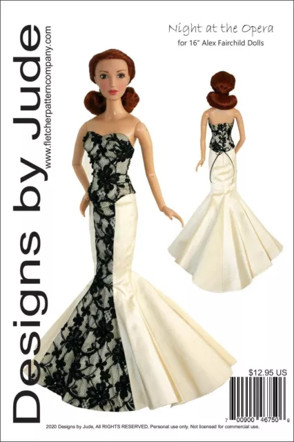 Night at the Opera Doll Clothes Sewing Pattern for 16" Alex Fairchild Dolls