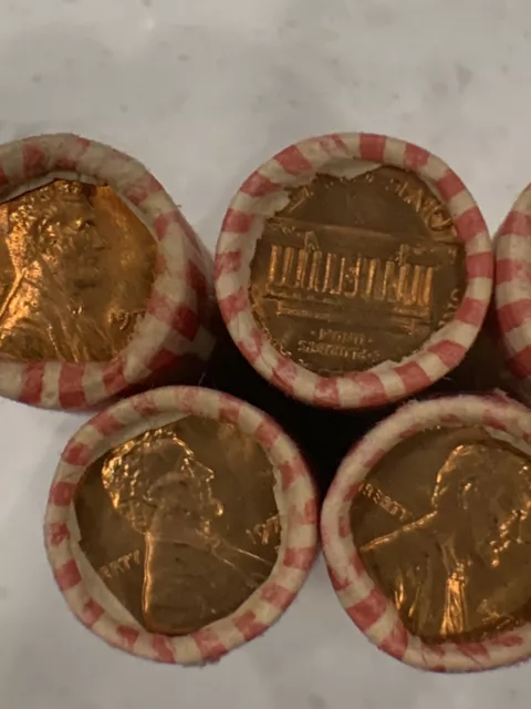 1973 D Cent Lot 3 Rolls Lincoln Red OBW Penny From Bank Box Possible “ERROR”?