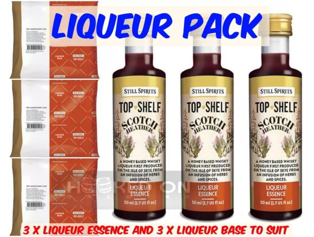 Still Spirits Top Shelf Honey Spiced Whiskey Liqueur and Liqueur Base - 3Pack