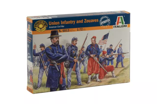 Italeri 6012 1/72 Scale Model Kit American Civil War Union Infantry and Zouaves