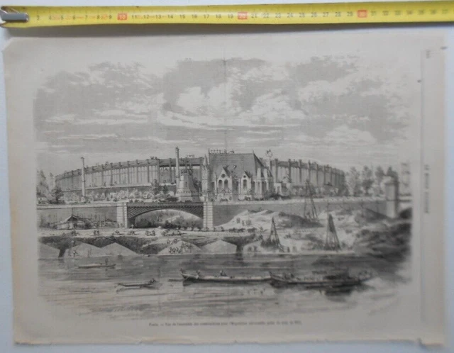 P2 / Gravure / Paris Vue D Ensemble Des Constructions Pour L Exposition Univer..