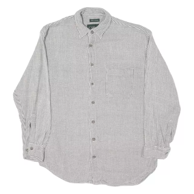 CONWELL Mens Shirt Grey Check Long Sleeve S