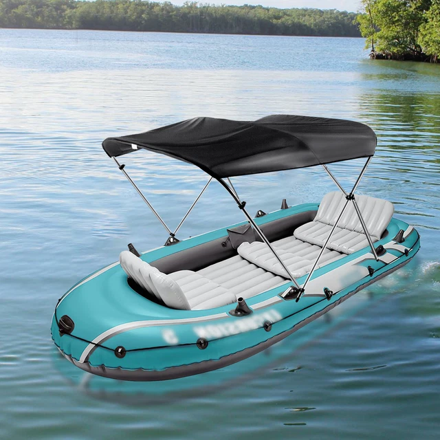 Gecheer Bimini Top Bootsverdeck - 2-Bow Sonnenschutz 180x130 Cm Anthrazit