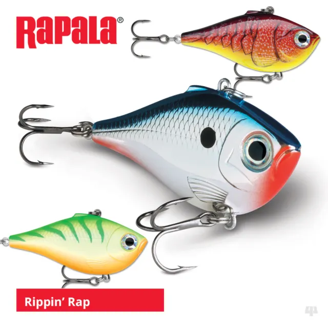 Rapala Rippin Rap Lures - Pike Muskie Bass Perch Zander Predator Fishing Tackle