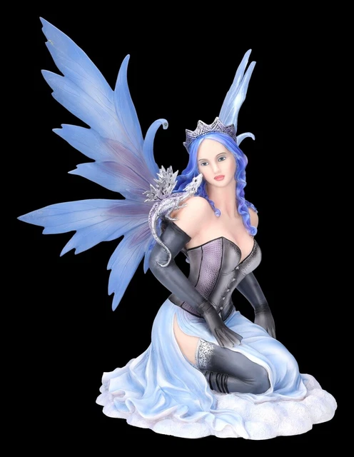 Figurine Elfes Avec Serpent - Guardian's Embrace - Drache Fée Fairy Violet