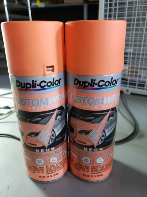 2 Cans Of Duplicolor Custom Wrap Outrageous Orange 11 oz dupli-color ships fast