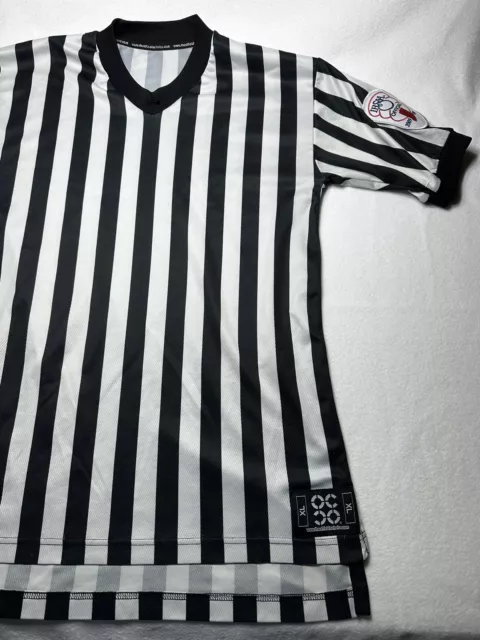 Referee Official Black White Stripe Jersey Shirt XL  Official IHSAA 2009 2010