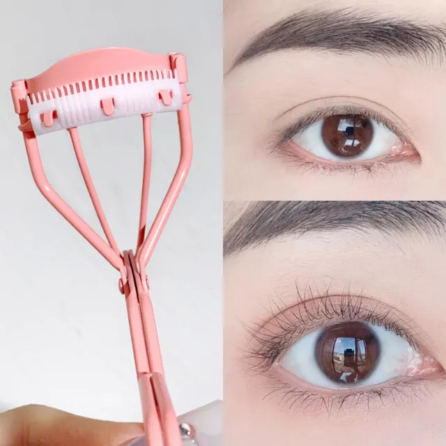 Handle Handle Eye Lash Curling Eyelash Curler Clip de maquillage de beauté Pink