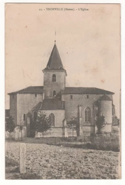 CPA 55 - TRONVILLE en BARROIS : L'ÉGLISE (MEUSE) ÉCRITE