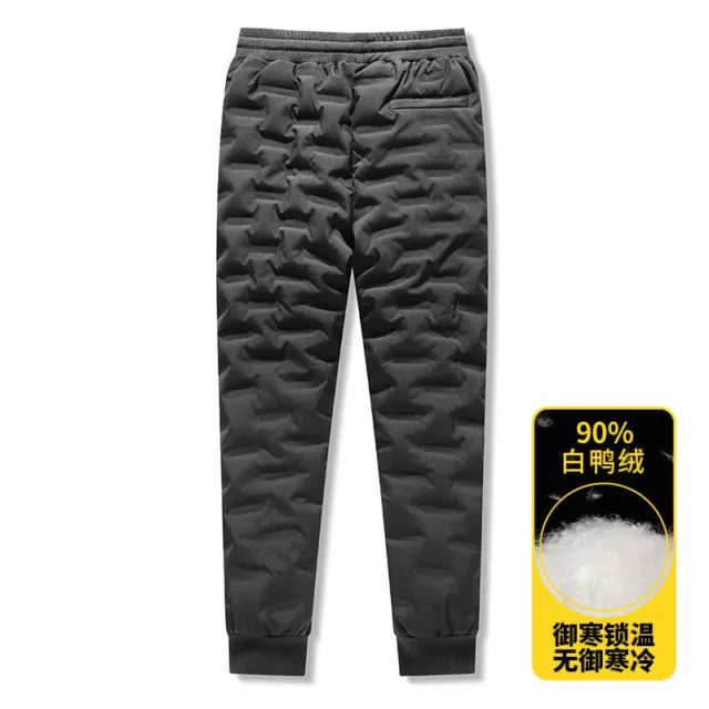 Men's Winter Duck Down Trousers Ultralight Puffer Pants Warm Sport Pants 3