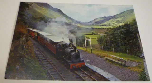 Talyllyn Rly Abergynolwyn Railway Station Edward Thomas Loco 1960s 70s Postcard