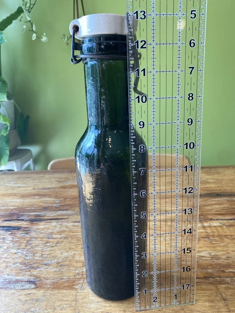 Antique French Green 1L Glass Preserve Canning Jar VERRERIES DES ISLETTES Ideale