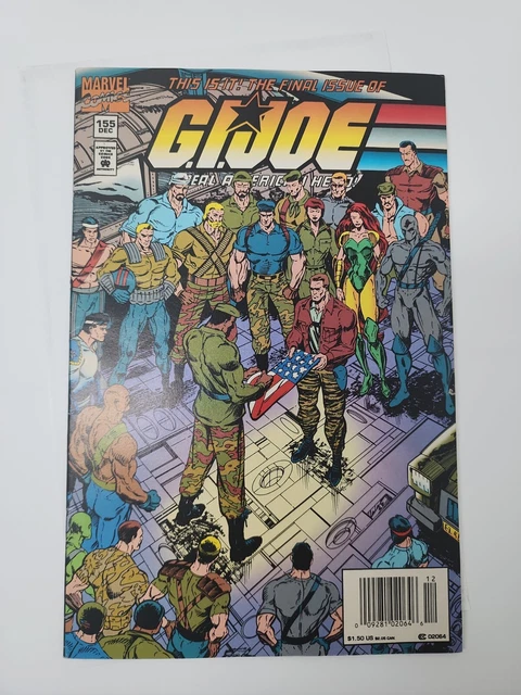 🔥 Marvel GI JOE Comic #155 NEWSTAND Last Issue Insert Dec 1994 🔥 LOW PRINT RUN 2