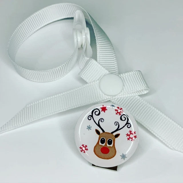 Navidad Mi primer bebé ficticio clip chupete rosa azul baby shower regalo niñas niños
