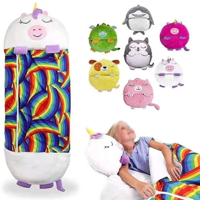 3 size Kids Large Sleeping Bag Napping Napper Play Pillow Warm Camping Unicorn
