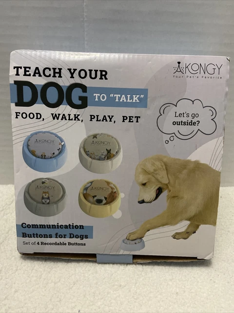 Premium Recordable Dog Buttons for Communication Set of 4 Dog Talking Buttons